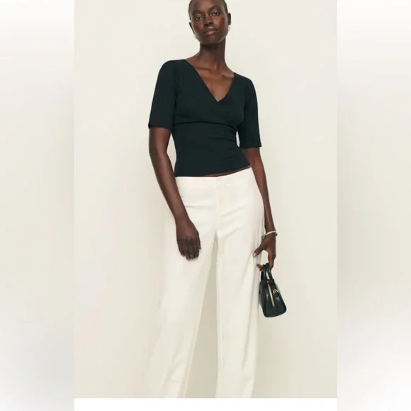 Reformation Eloise Knit Top Black - Size M - Picture 4 of 4